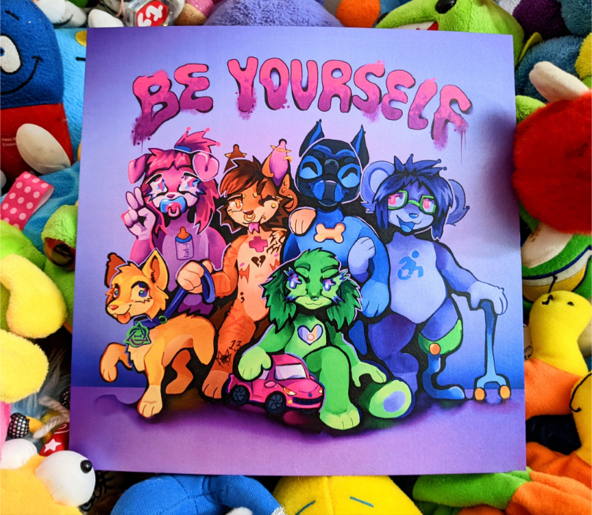 Danneroni's tweet photo. My Etsy is back up and running! 🌈🐾 https://t.co/bgpIiOyO64