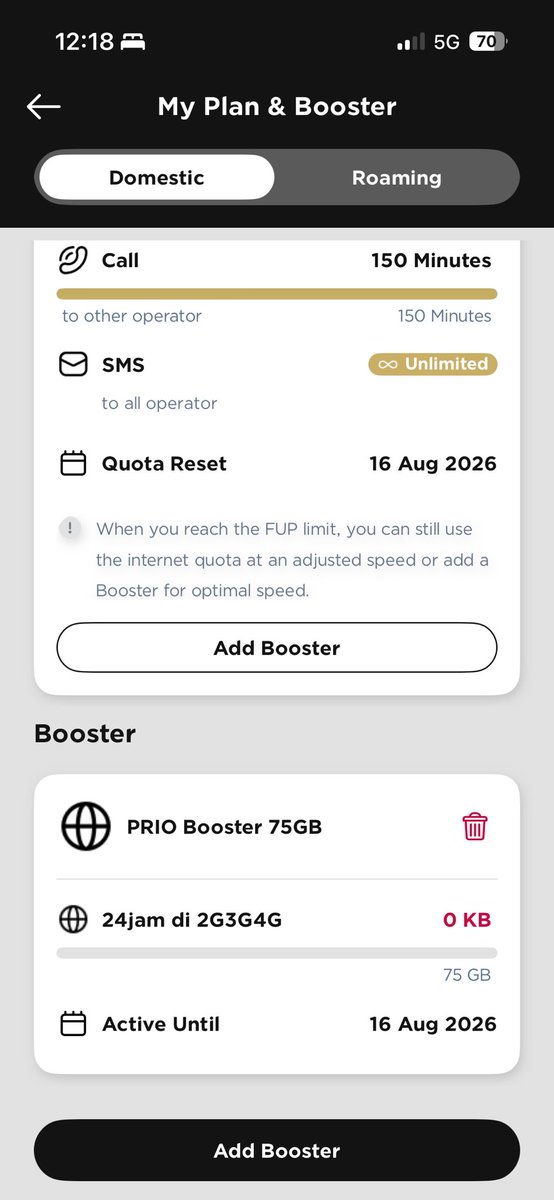 gausk's tweet photo. Warga X ada yang pernah kejadian seperti yg saya alami? Beli booster 75gb dari aplikasi @myXL pukul 17.44 kemudian sekitar pukul 23.00, kuota sudah habis. Anehnya, saya beli monthly booster di tanggal 29 Juli tapi yang tertera di apps validnya sampai tanggal 16 Agustus. Kenapa ya https://t.co/5gSVj98EuS