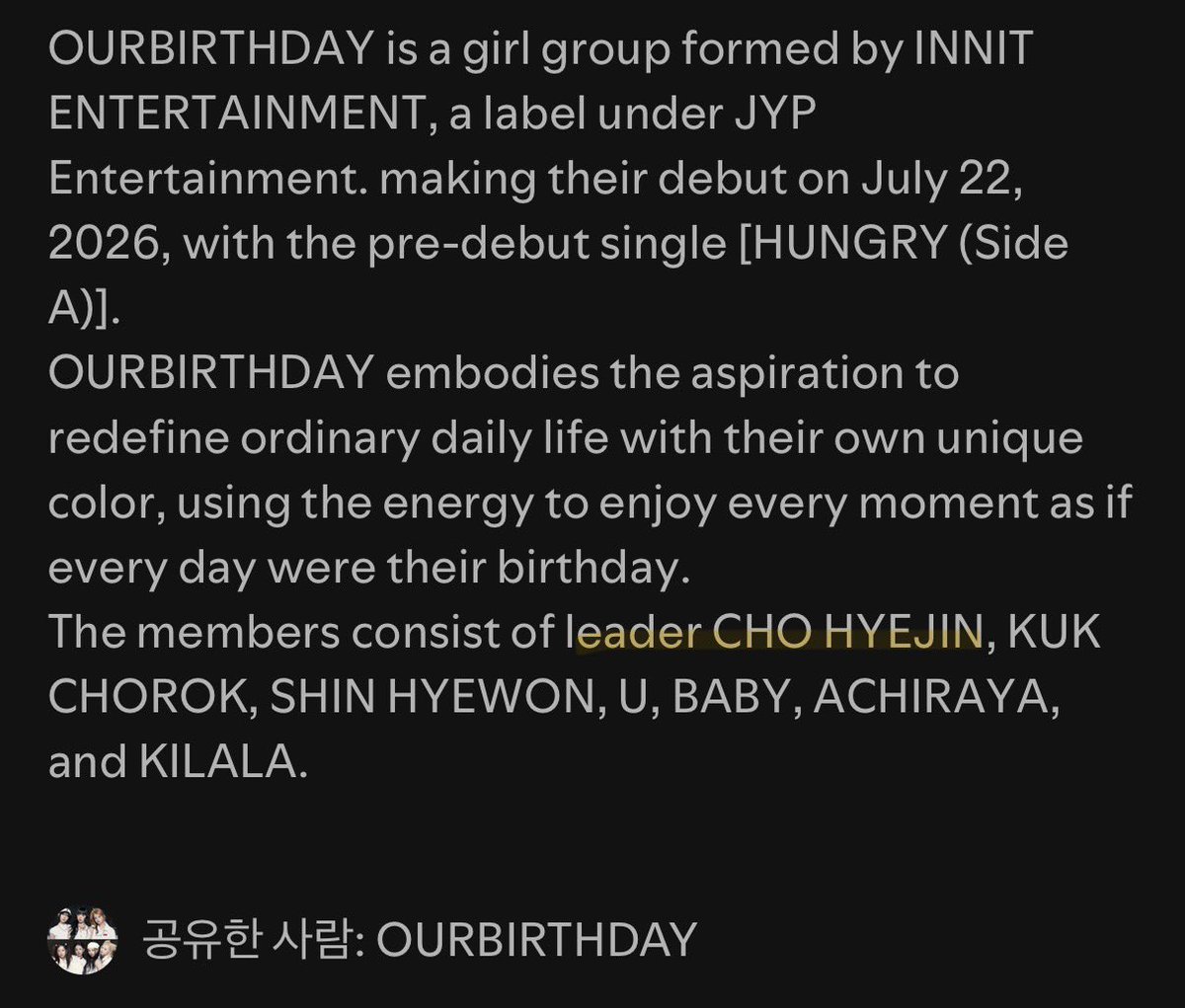 jinnverse's tweet photo. 아워벌스데이 리더 혜진이래..
우리 아기 리더님 파이팅‼️🥹

#OURBIRTHDAY #아워벌스데이 #OBD https://t.co/0sFkk7KZLD