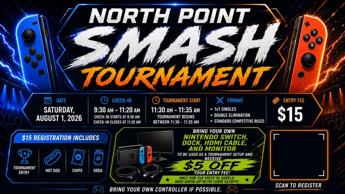 NPCEsportsTX's tweet photo. NPC #3 coming this Saturday, Sign up while the chance is still here. We moved buildings to the event room for more space. This will still be streamed and posted online to the Team Eclipse Youtube. Hope to see you out here!
- Prize Pool -
1st - $100
2nd - $50
3rd - $25 https://t.co/QybHIjOmGN