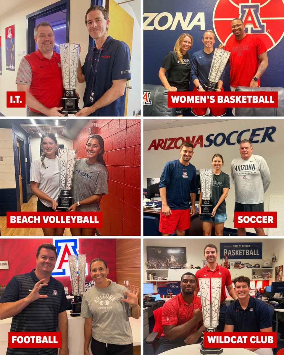 AZATHLETICS's tweet photo. The staff behind the success!

A big thank you to all of our staff who work tirelessly behind the scenes and alongside our student-athletes to achieve excellence across competition, academics, and service. Their dedication and commitment made this award possible! https://t.co/WUT46cTeAm