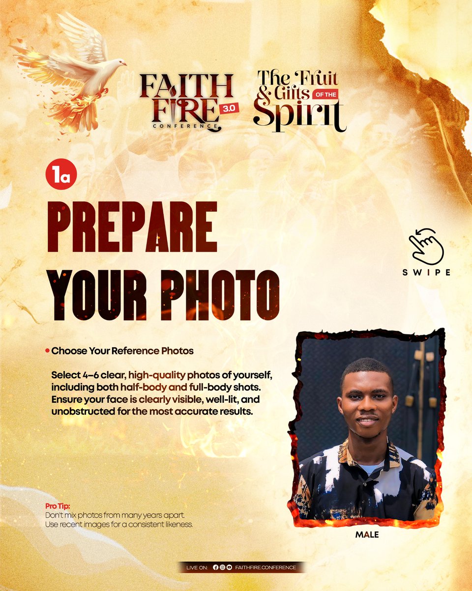 faithfirecon's tweet photo. FFC 3.0 Campaign is LIVE! 💥
Ready to let everyone know you're coming? It's as easy as 3 steps:
📸 Prepare your photos
🤖 Generate your campaign image
🖼️ Frame it and post!
Then:
🏅UPLOAD it
🏅TAG our official handle
More info in the comment section👇🏽
#CampaignChallenge https://t.co/B3JQFj2YG1