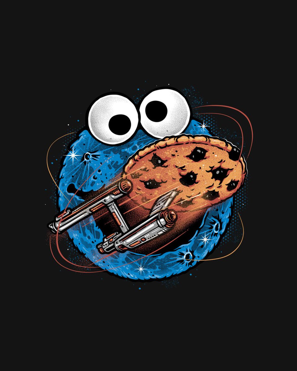 teefury's tweet photo. THE DAILY | “Where No Cookie Has Gone Before” by #glitchygorilla starts at just $13 today only at #TeeFury! ⚡ 
https://t.co/f7LUjn7tpm

#animemerch #teefury #animesthirts #animeart #animedraw #instaartist #cookie #movie #tvshow #sciencefiction #scifi #space #character #tvseries https://t.co/rMmwCoKEr8