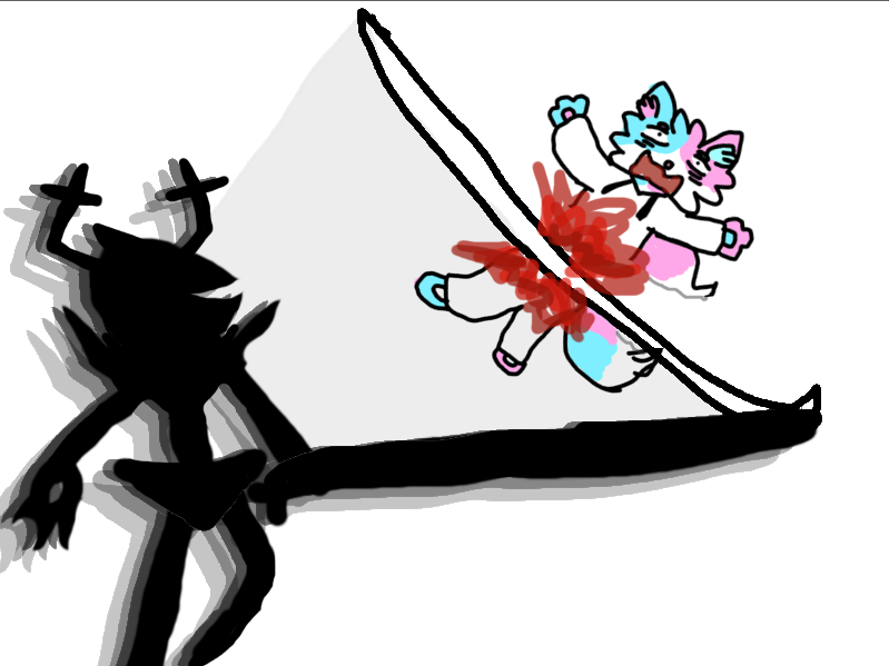 pikatwom's tweet photo. vent art for having to talk to @xyzofox while he streams #deltarune https://t.co/iJKwER7BE8