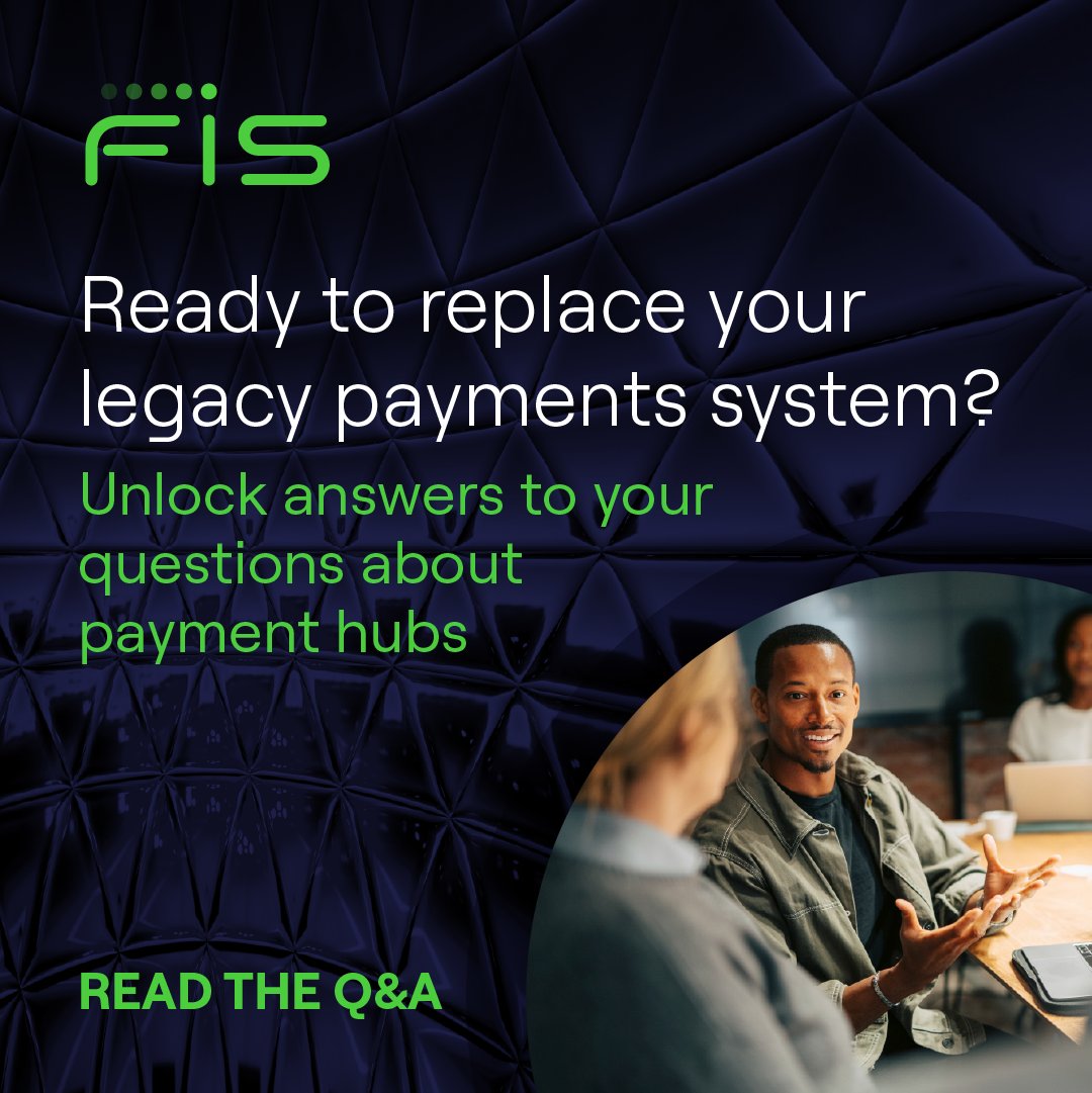 ashokgaur89's tweet photo. Legacy payments systems are no match for today’s banking demands. Learn how a payment hub unlocks modernization and growth in this Q&amp;A. 

https://t.co/ffFxCZcO3S

READ THE Q&amp;A

#PaymentsModernization
#PaymentHub
#MoneyMovement https://t.co/B44UcVF6cO