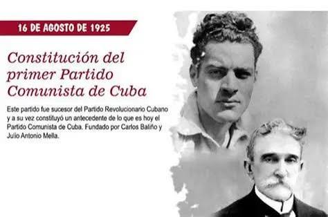 uiec8406's tweet photo. Se constituyó el primer Partido Comunista de Cuba, con figuras como Carlos Baliño y Julio Antonio Mella. Este hecho, junto a la creación de la Confederación Nacional Obrera de Cuba, marcó el inicio de una nueva etapa en la lucha de los trabajadores. 🇨🇺 #UIECMicons #OIECMicons https://t.co/agcFGVSZKr