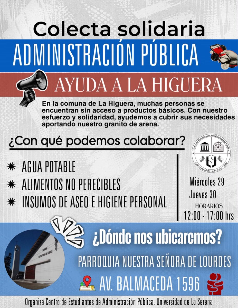 LaSerenaRadio's tweet photo. Ayúdemos a las familias de #LaHiguera tras este sistema frontal que afectó a la región. @LaHigueraMuni https://t.co/JMQIXkkkJl