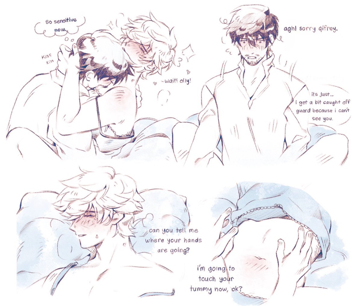 goodnightseal's tweet photo. quick blind qifrey before commissions bc i was sad #orufrey #oq  (wha spoilers) https://t.co/V7ja9BisAY