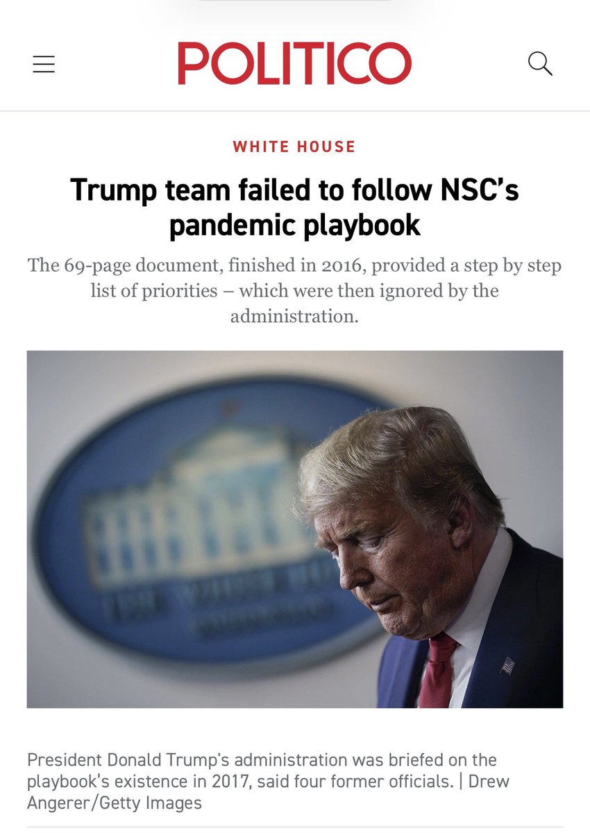 NotoriusBFD's tweet photo. @AGJamesUthmeier A lot of people died because Trump threw away decades of pandemic management recommendations. https://t.co/g098922zcJ
