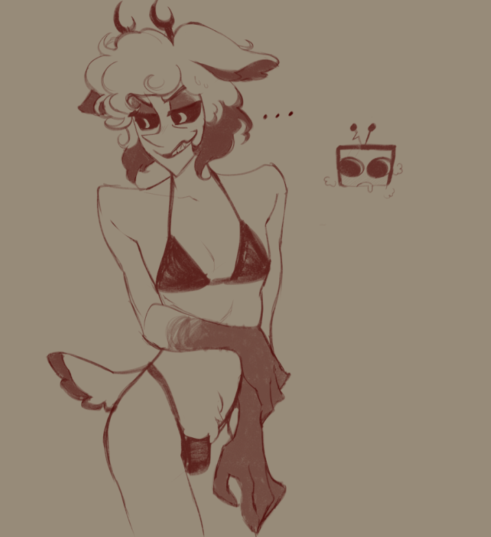 crtmercuryy's tweet photo. "Alastor in bikini" -> yes https://t.co/KislzdQ6LB https://t.co/39TJVwRLMk