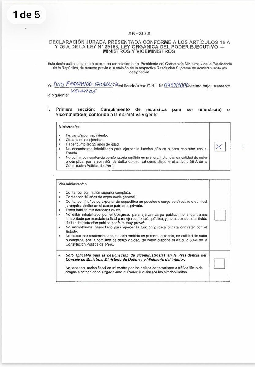 RodrigoCT_94's tweet photo. #AHORA El premier Luis Galarreta afronta una investigación por el presunto delito de lavado de activos, según la declaración jurada presentada a la hora de asumir el cargo. https://t.co/2DgjdvsOqt