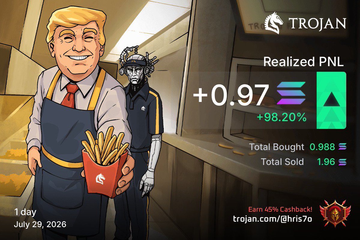 hris7o's tweet photo. 1 trade today 

1 minute of work 

+ 1 SOL($70)

Put the fries in the bag

Will be away busy with irl work this week but the lock in continues from Monday https://t.co/VIHAPXFy3v