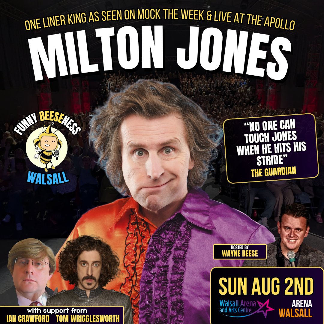 SpoonSense's tweet photo. Do not miss @themiltonjones in the Midlands! This Sunday 2nd August at @walsallarena with brilliant support from Tom Wrigglesworth &amp; MC Wayne Beese PLUS forkin’ good cutlery safety advice from the nation’s number one cutlery safety adviser! ⚠️🍴

https://t.co/XYMcBR3DpT https://t.co/Upg8hvfCZ9