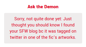 DemonDonkers's tweet photo. Understandable, I didn't feel like correcting Liss on which page to tag, lol. But in the future if anyone wants to talk about the fics I post on my Ao3 alt, to send me a straw page ask here. https://t.co/mbT1pIodTc