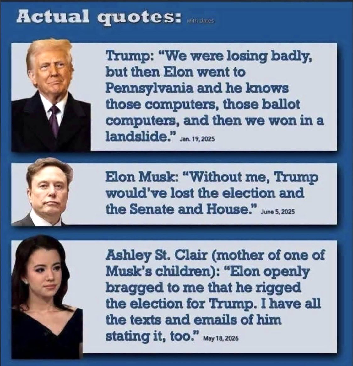 dianeeldredge99's tweet photo. @Damaan4u33 Trump is a liar, cheat, corrupt to the Core and a total Thief!

The 2024 Election was Stolen! 
Trump did not win the swing states! https://t.co/uDH6sZOHsF
