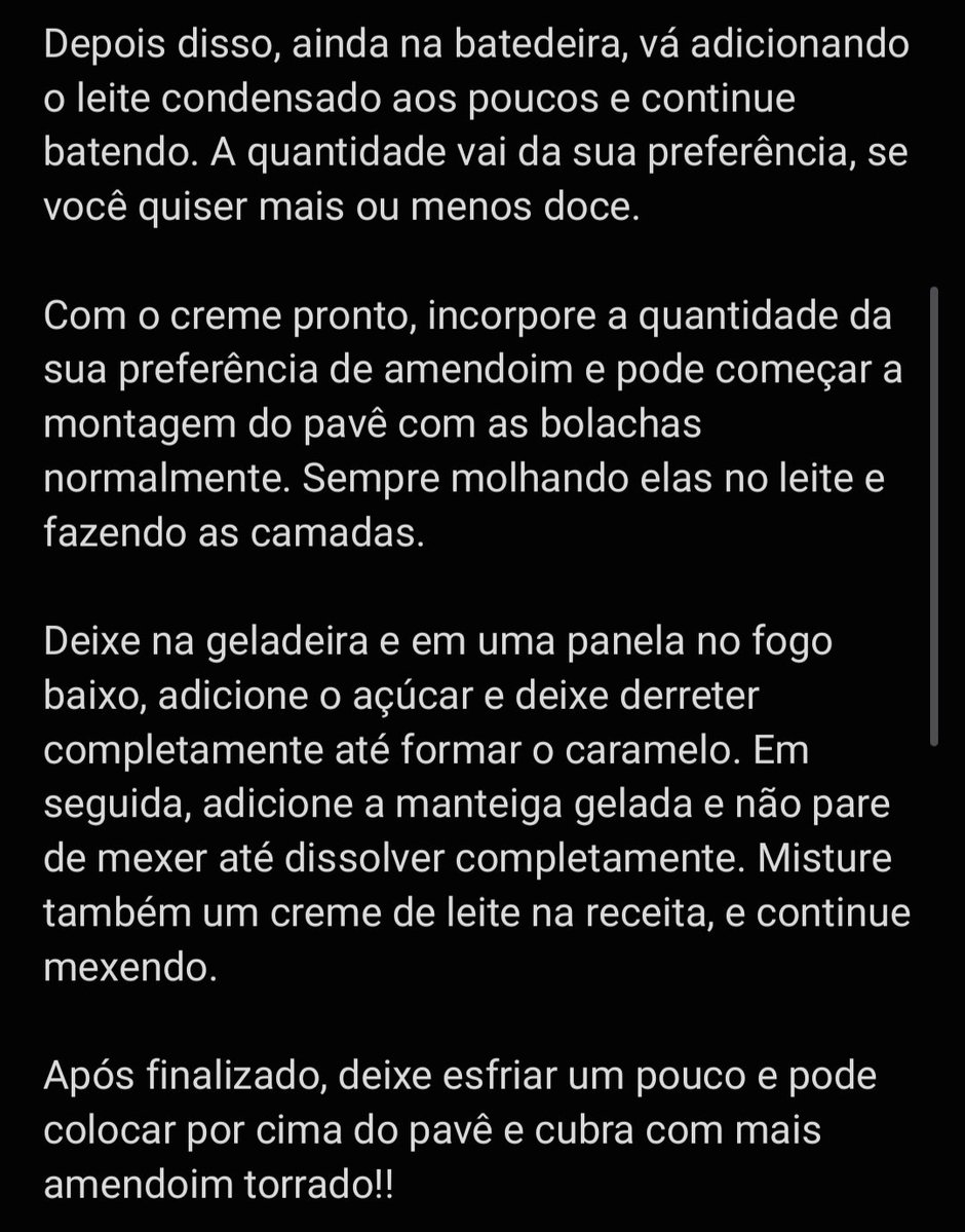 sandeokiix's tweet photo. Receita do pavê de amendoim para quem quiser!! https://t.co/VJYe8L3Tvx