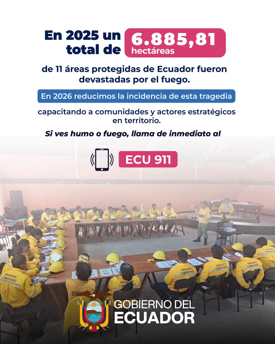 MAATE_Zonal10's tweet photo. 👨‍🚒🌿 La prevención también se construye con capacitación.

🤝 Comunidades preparadas y actores comprometidos hacen la diferencia para proteger nuestros bosques y reducir el riesgo de incendios forestales.

💚 ¡Súmate a la prevención! 

#Prevención  #elfuegoenbuenasmanos https://t.co/rBUqqRzEjc