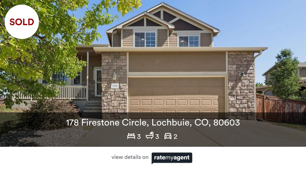 RobertBatura's tweet photo. 🛌 3 🛀 3 🚘 2
📍 178 Firestone Circle, Lochbuie, CO, 80603

My latest sale on #RateMyAgent.
Associate Broker 053009
https://t.co/hCDhQfOPDk

...
#ratemyagent #realestate https://t.co/dfZUfhd3sH