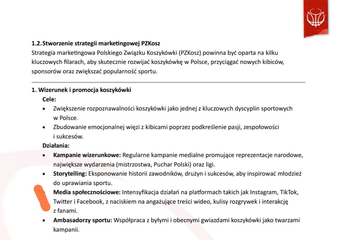 jakub75's tweet photo. W temacie usunięcia profili #pzkosz i #koszkadra z tym/x, najlepszym komentarzem jest fragment Skróconej Strategii Rozwoju dla PZKosz na lata 2025/28 (całość w linku) 😅
https://t.co/G0DE2YOOf7 https://t.co/TqbmIBb4Eu