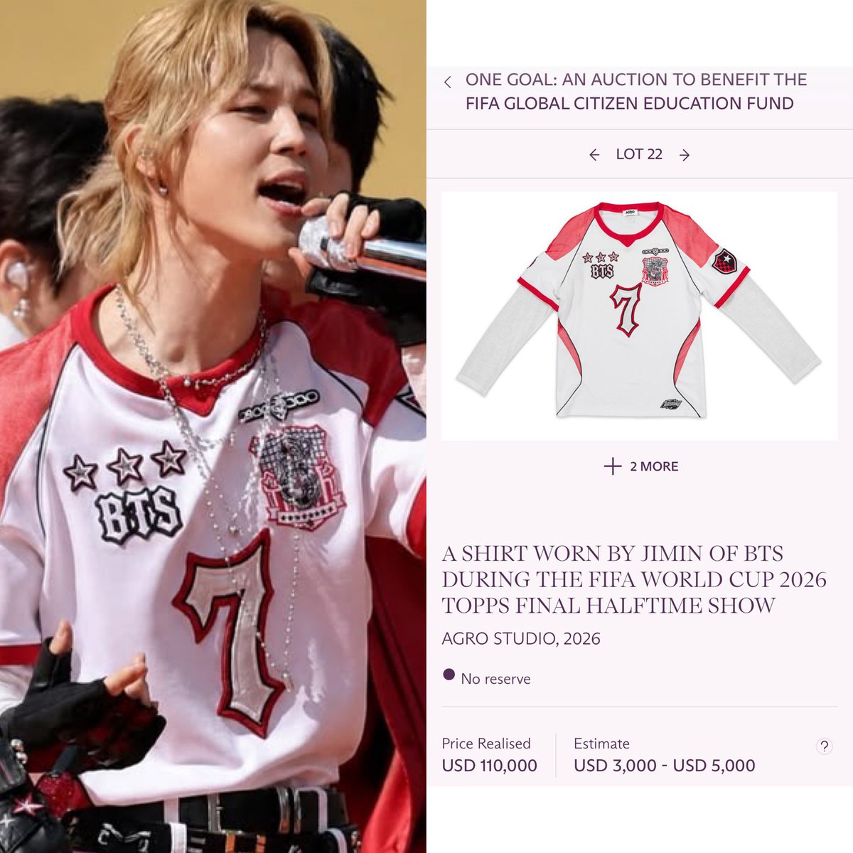 formko9's tweet photo. OMG🤯❤️‍🔥

2025:Jimin and his family were honored by the Green Umbrella Association!
who consistently support children’s welfare and social causes through charitable contributions

2026:jimin's fifa shirt officially sold for $110,000 at the one goal charity auction+ https://t.co/lT6OxzLjKX