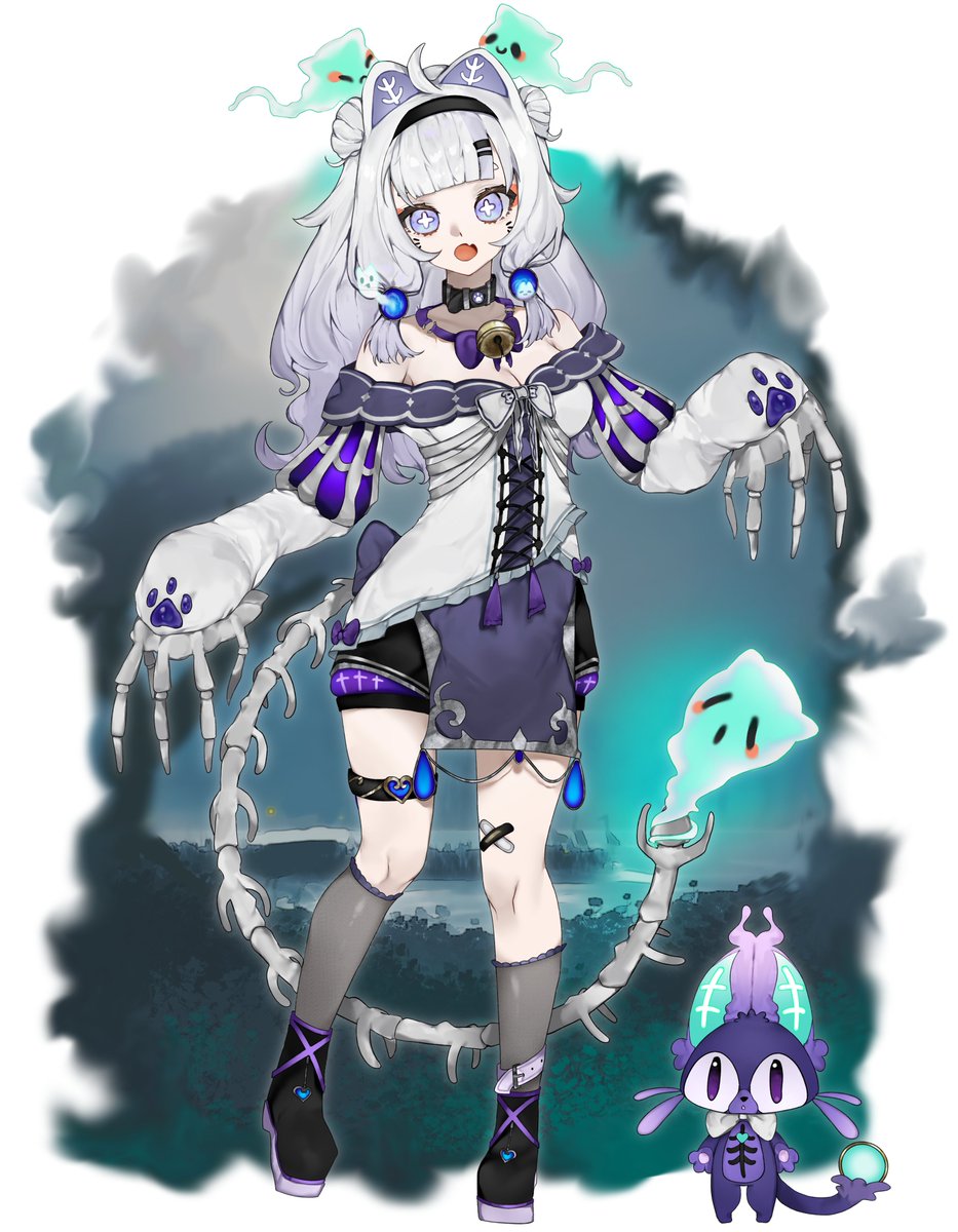 ayuberieh's tweet photo. 🐈‍⬛👻 ADOPT -  Ghost Cat Girl and Pet 👻🐈‍⬛

◇Commercial use included!
◇Pet included!
◇Payment by Vgen 

Link below ↓

#adopt #adoptable #vgen https://t.co/nE2pWFjzTI
