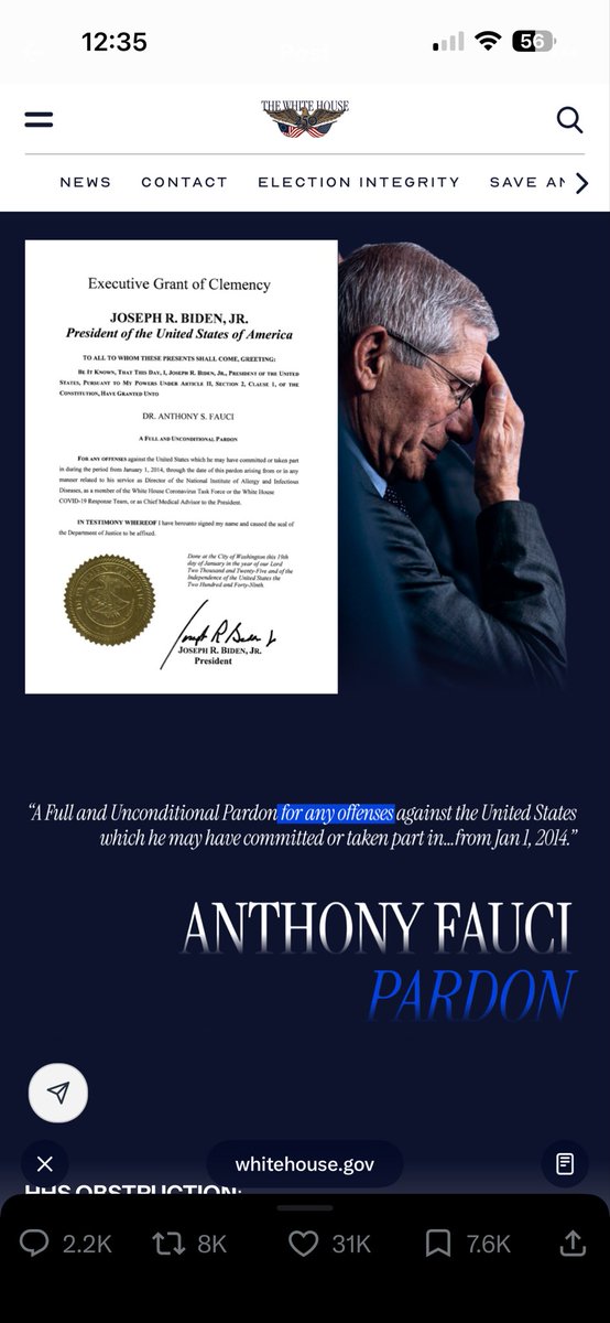 Aswad_ta's tweet photo. @StudBoyfriend @Tectone They said this so they can blame biden, and also trump wants to take revenge on ANTHONY FAUCI who has a pardon by Biden. https://t.co/8Ytt99DOSj