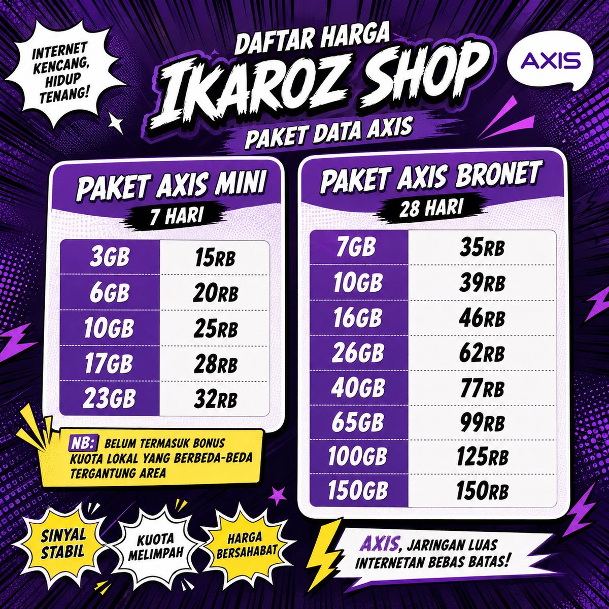 Ikaroz_s's tweet photo. #zonauang mau promo jualan kuota dulu, ya. siapa tau ada yg butuh kuota jam segini. kalau minat, chat aja (link WA di bio).
mau cari kuota yg lebih melimpah, atau harga yg lebih murah juga ada. chat aja. ready semua provider seluler, ya. ini yg aku up cuma sebagian aja. https://t.co/zCWZwhvjuK