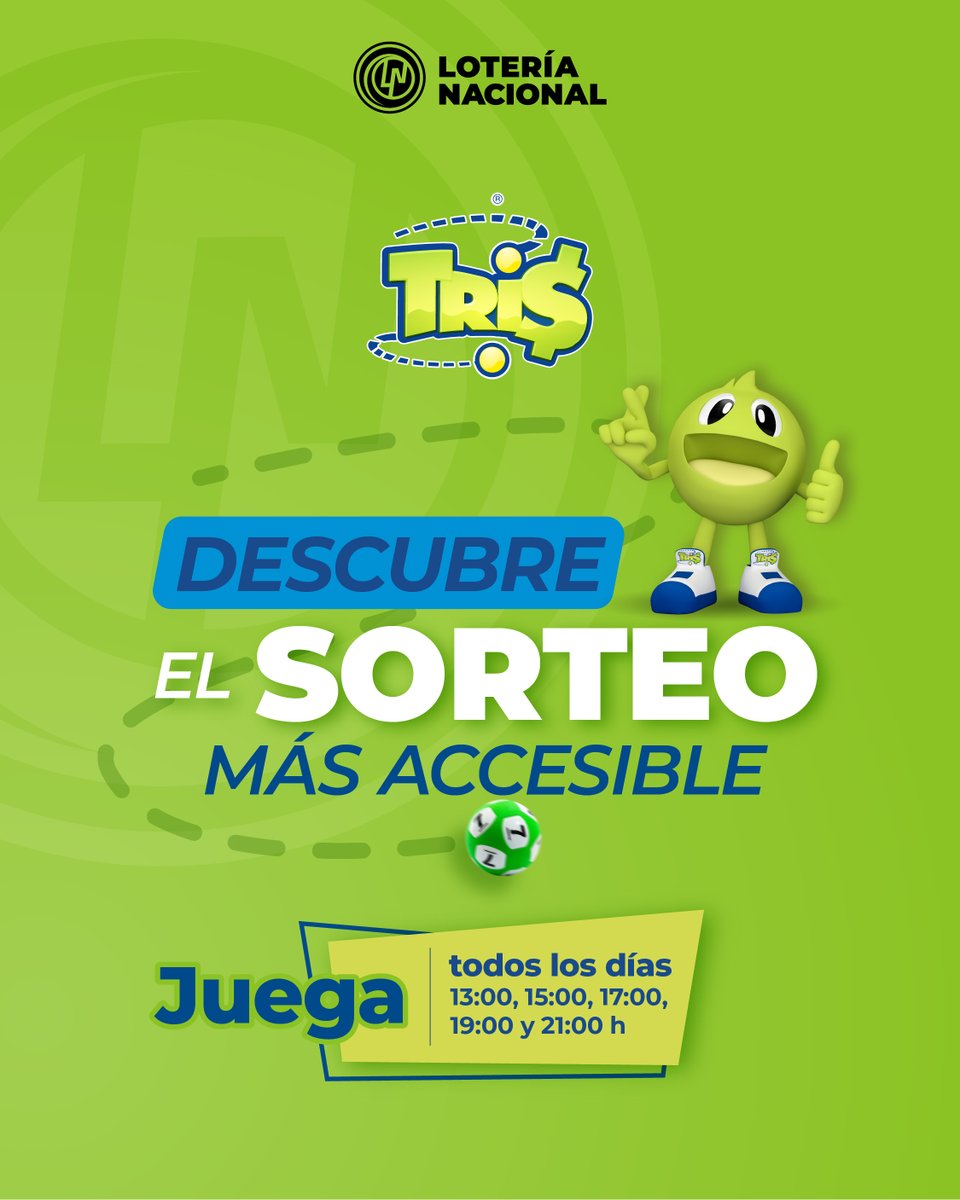 lotenal's tweet photo. ¡Hoy puede ser tu día de suerte! 🍀
Participa en cualquiera de los 5 sorteos diarios de #Tris y gana MILES DE PESOS confiando en tus números favoritos 🤞🏽
🎰 Juega en línea 👉🏾 https://t.co/T1aQNOCb9w
📍 Encuentra tu punto de venta aquí: https://t.co/VOS7TPf669 https://t.co/Df6cFIKyhc