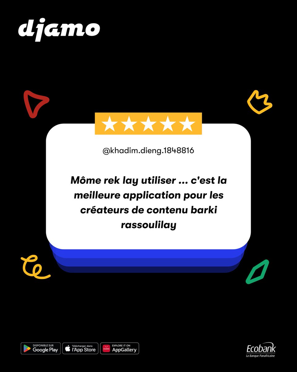 djamoSN's tweet photo. Tu es créateur de contenus et tu cherches une solution simple pour recevoir tes paiements ? 🤑

Comme Khadim, choisis Djamo et reçois tes paiements Tik Tok ou Youtube en toute simplicité.📲🖤 https://t.co/FPXSJR7veh