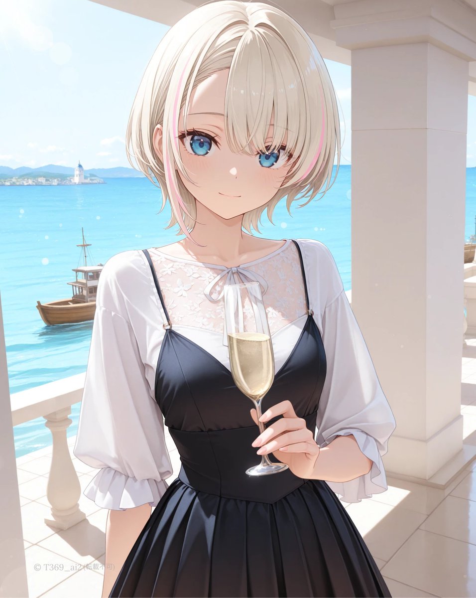 T369_ai2's tweet photo. AIイラスト企画告知✨

#リゾート_AI創作フェア
（タグは合計2個まで）

8月1日(土) 0:00 ～ 8月3日(月) 23:59 JST

主催
T369（@T369_ai2）- #T369企画 -

お題「リゾート」
海辺、ホテル、クルーズ、カフェ、テラス、バカンス など
衣装や所作は自由です。

注意事項
年齢制限の投稿、センシティブな内容（ロリ・水着・過度な露出など）、二次創作は禁止

投稿枚数
無制限

初心者歓迎！
皆さんそれぞれが描く「リゾート」を楽しみにしています。