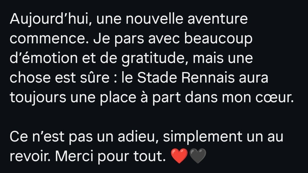 RoazhonMercato's tweet photo. Quand on revoie le message de Joël sur Insta, ça fait sens.

On voit que le SRFC a une grande place dans son cœur et au vu du dernier paragraphe, il va tout faire pour inciter le club a faire sauter la clause de rachat et revenir.

J'ai envie de croire à la belle histoire Joel 🥹 https://t.co/rtQhjxrjMx