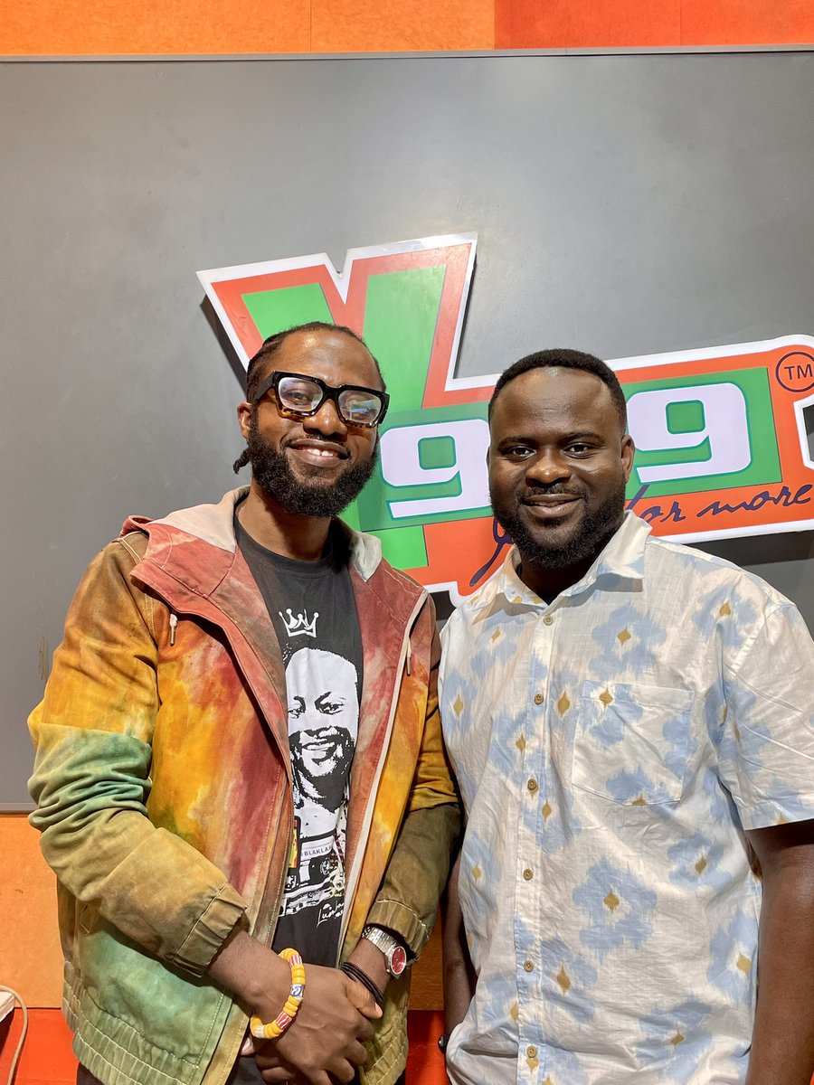 Y979FM's tweet photo. Great having @SKFrimpong22 in the building today! 🎙️ Catch all the highlights coming soon on our page.

#YFMGhana #TheDrYve https://t.co/rtaUD1qHOJ