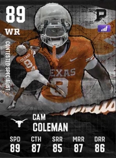 Drussisgoat's tweet photo. CFB27 Prime Prospects Event Glitch? 

Don’t think these are all supposed to be here yet? Not sure

Complete all 5 weeks to turn each set player in for Free 89 OVR Cam Coleman https://t.co/pkxivSGCNt