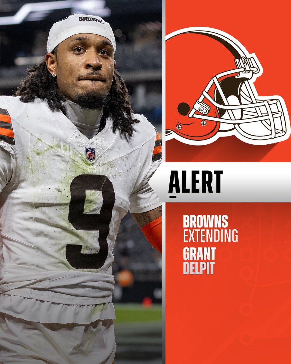 NFL's tweet photo. Browns agree to terms with safety Grant Delpit on three-year, $48M extension. (via @adamschefter, @rapsheet) https://t.co/rYC54qM5Xc