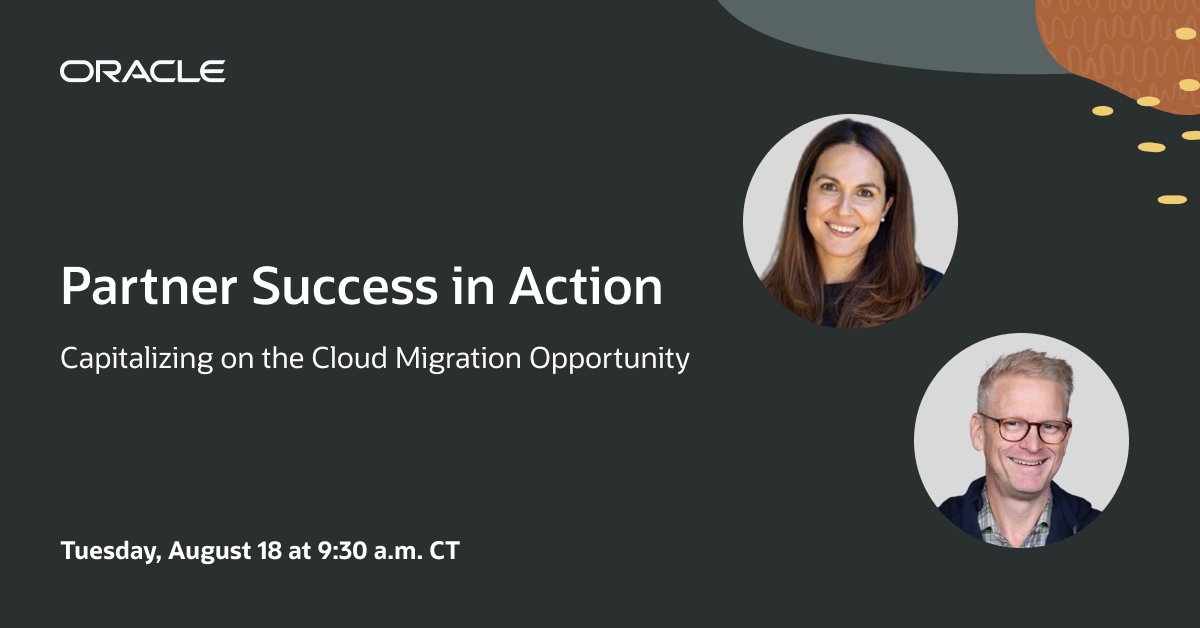 aleyi_'s tweet photo. As organizations look to scale AI across the enterprise, there are new cloud migration opportunities for Oracle partners. Join Leah Yomtovian and Nathan Thomas to learn how Oracle can help partners accelerate customer cloud migrations. Reserve your spot! https://t.co/8vIii2qHyj https://t.co/Y8gEaON2fi