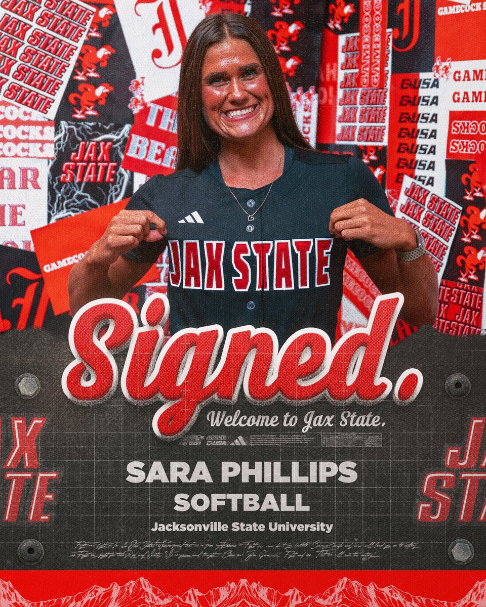 JaxStateSB's tweet photo. 𝓢𝓲𝓰𝓷𝓮𝓭✍️ 

Welcome, Sara Phillips!!  

#StayCocky🐔| #FearTheBeak👌 https://t.co/K600gmYXRs