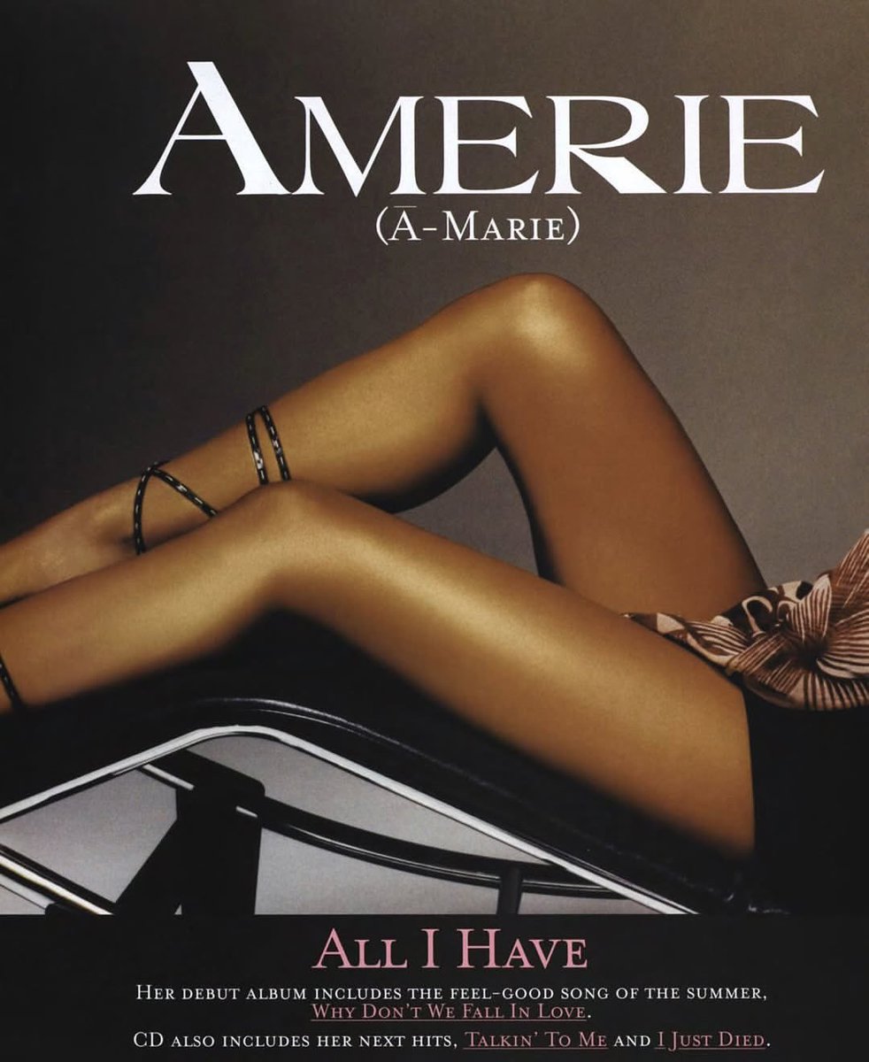 Leekslntuerlude's tweet photo. Amerie promotional poster for her debut album All I Have (2002) https://t.co/13Gm1ubxks