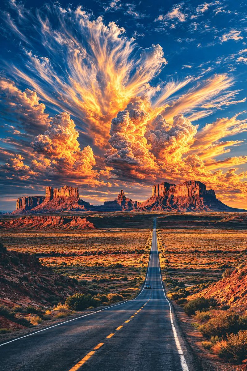 nature_c2ngn's tweet photo. Route 163 Through Monument Valley in Arizona 😲😍 https://t.co/0435ZcKdiZ