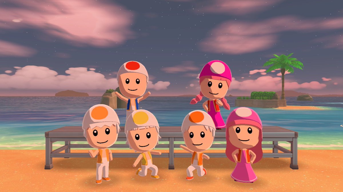 game_8381's tweet photo. さらに2人産まれて6人家族になりました🍄✨
ちょっと違和感あるけど、これはこれで賑やか😆
これって産まれる人数制限はないのかな？
#キノピオ #キノピコ
#トモダチコレクションコレクションわくわく生活 #トモコレ https://t.co/k70SeRidtr