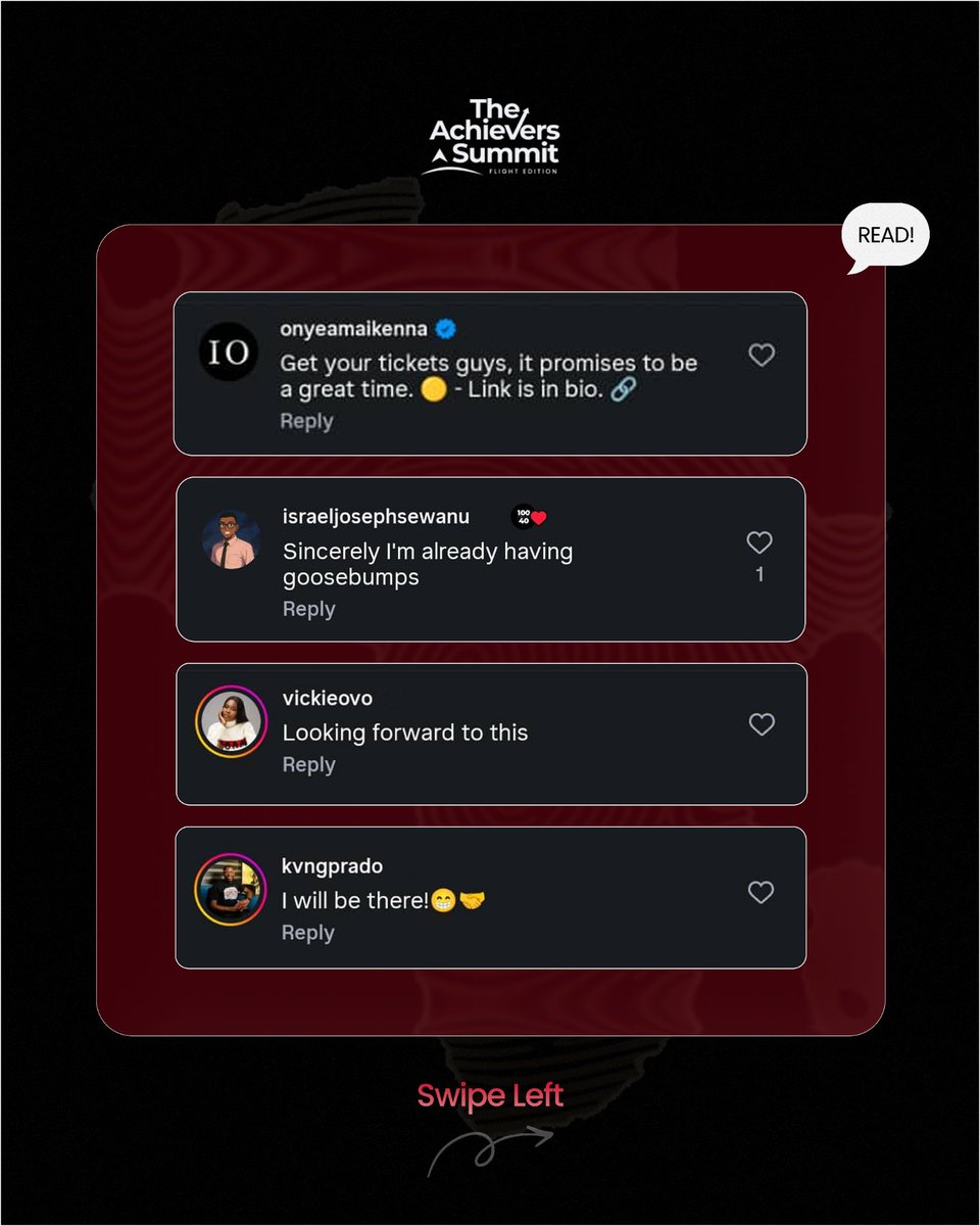 achieversummit's tweet photo. The excitement is real. 🔥

The comments say it all. August can't come soon enough.

📅 Aug 11 to 13, 2026
📍 Oriental Hotel, Lagos

#AchieversSummit #AchieversSummit2026 https://t.co/TzG6oj4bQH