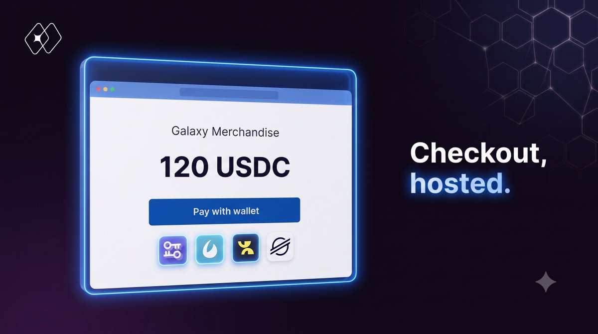 payoesofficial's tweet photo. Your customers see a clean checkout page. You see a webhook.

Hosted checkout on Payoes: ✓ USDC &amp; XLM ✓ Wallet connect (Freighter, xBull, Albedo, LOBSTR) ✓ Instant confirmation

Drop a link. We handle the rest.

#Stellar #Web3 #Payments https://t.co/k7vHL2gxDF