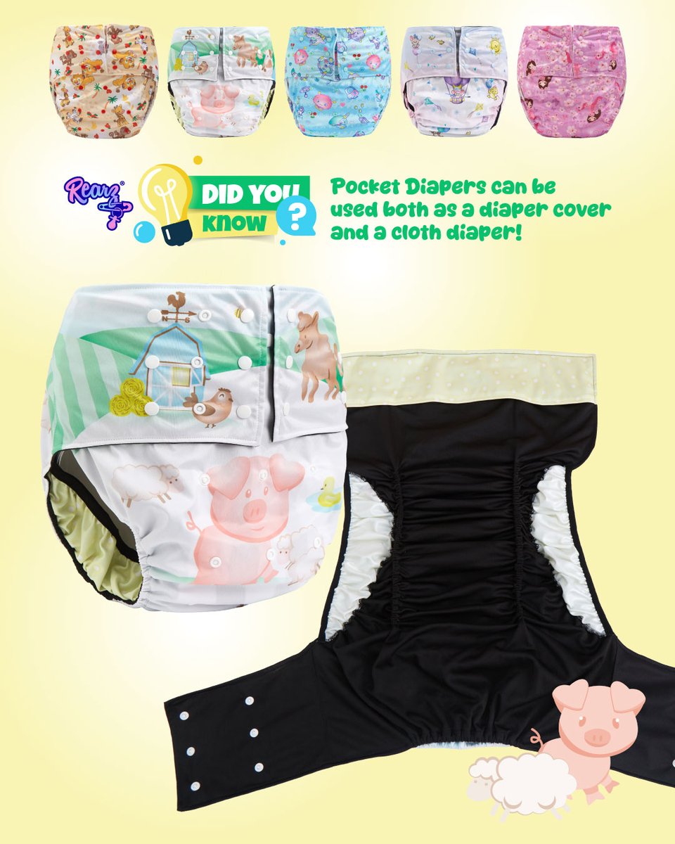 RearzInc's tweet photo. Two ways to wear, one adorable diaper! 🐷🐔 Barnyard Pocket Diapers work as a cloth diaper, or pop out the booster to use them as a cover.

https://t.co/X3YPJJsXuj

#abdldiapers #adultclothdiaper #rearzbarnyard #adultbaby #diaperlover https://t.co/IDCUNEYQbc