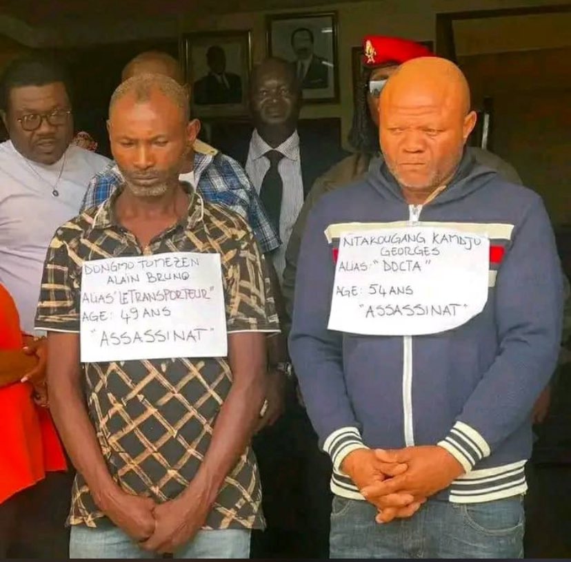 Mulatakobae's tweet photo. Voici les assassins de la dame 
L’exploitation est terminée 
La descente dur lé terrier. Pour la reconstitution des faits bouclée 
Sincèrement qu’ils pourrissent en prison 
Le reportage est passé sur canal 2 https://t.co/pqGjzAMRdw