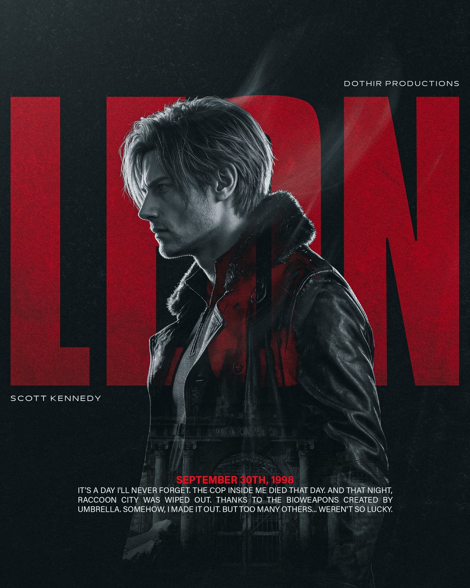 Dothir's tweet photo. Leon S. Kennedy Poster Designs. https://t.co/2sSWVUkFYk