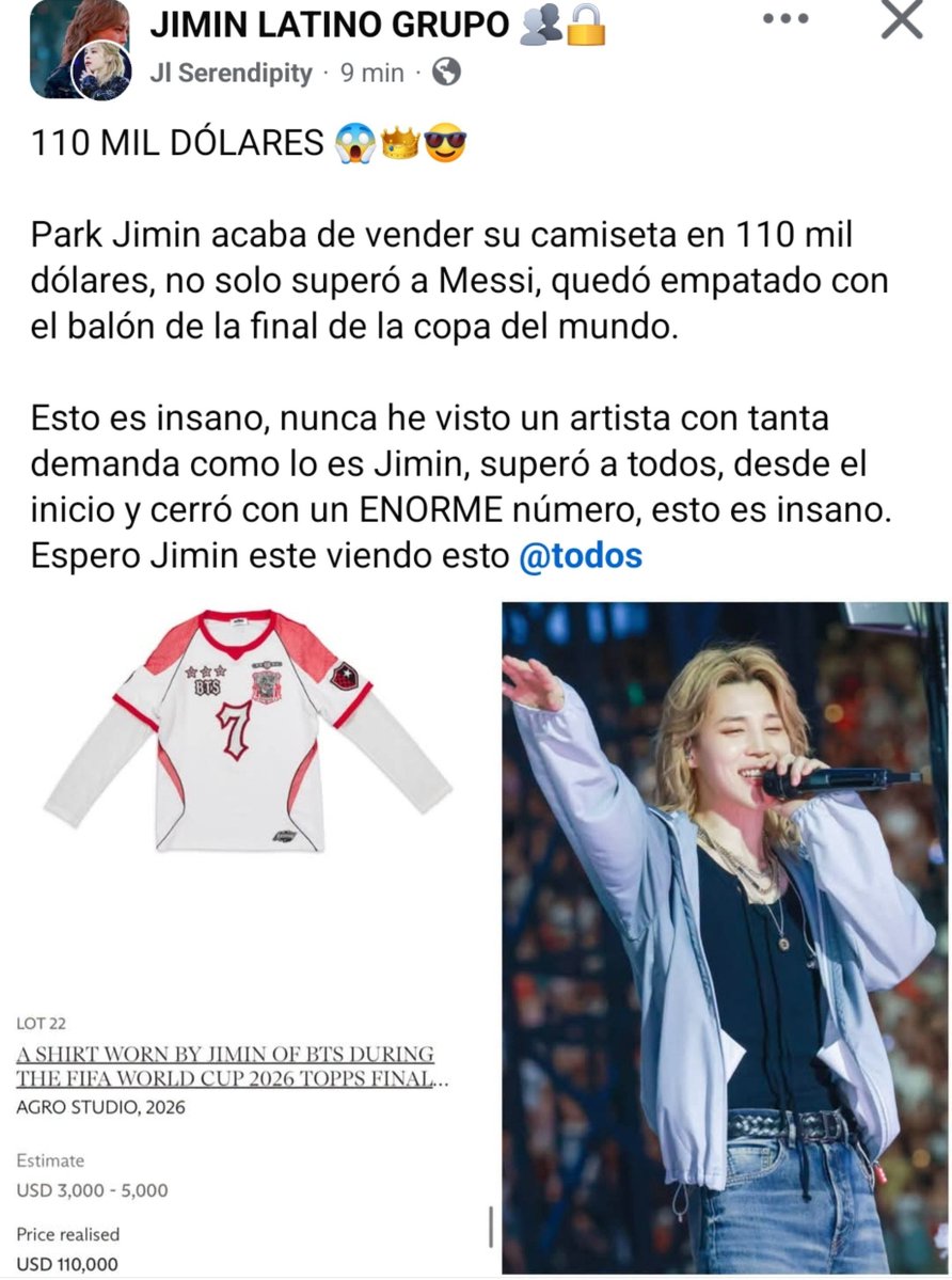 Lesly970528's tweet photo. @JiminLatinoFB @jiminticaI Si yo tuviera el dinero también lo gustaría en Jimin 
JIMIN IMPACT
JIMIN X FIFA WORLD CUP 2026
JIMIN AT THE FIFA WORLD CUP
#JiminForFIFA #JiminAtTheWorldCup
#JIMIN #지민 @BTS_twt https://t.co/KQlQStr9y8