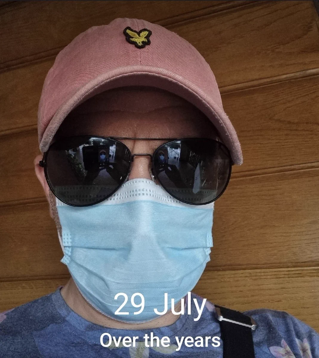 A man in a face mask.