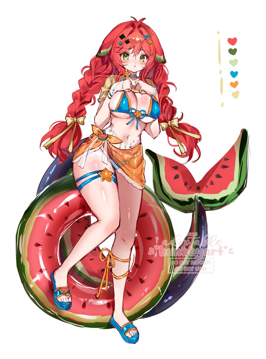 bunbbyart's tweet photo. (offer to adopt) watermelon orca 🍉 more info 🔽 https://t.co/TAh8rlIfdr