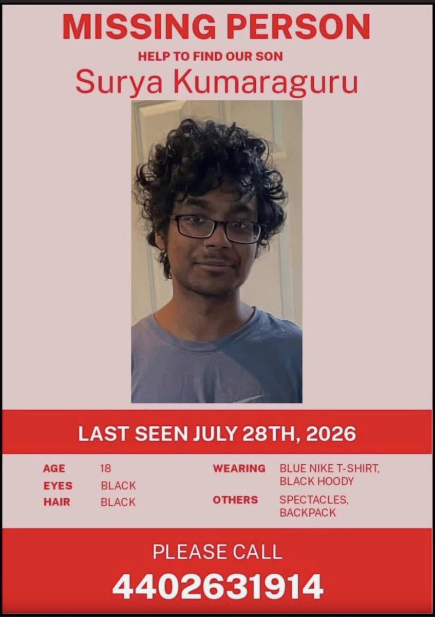 NHillsNews's tweet photo. Please share! Missing Twinsburg teen. via Twinsburg AC Soccer https://t.co/OHpOMqVfEK