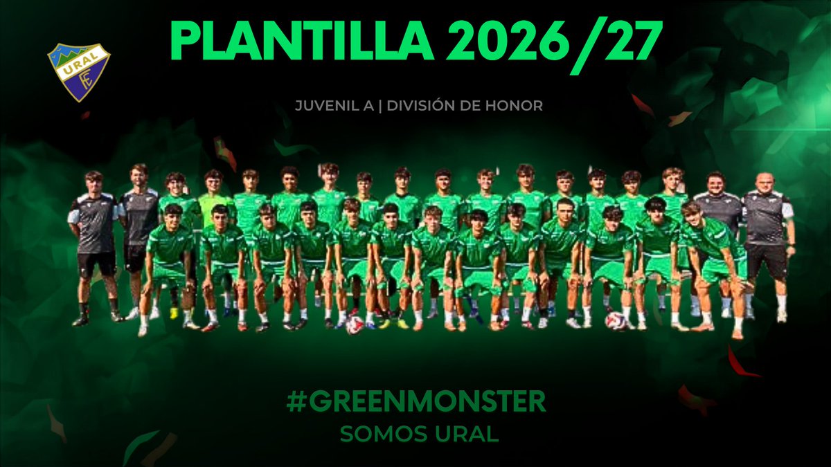 UralEspanol's tweet photo. Comienza la temporada del #juvenildh 26/27 💪!!
Veréis caras 👨nuevas, que poco a poco iréis conociendo, a los que damos la bienvenida a los #greenmonster💚 !!
Hay mucho ⚒️ trabajo por delante 🏃 así que, ánimo!!
Mucha suerte 🍀 🍀 equipo!!
#greenmonster💚 #dalequehaylio https://t.co/dIqQ7ofAYI