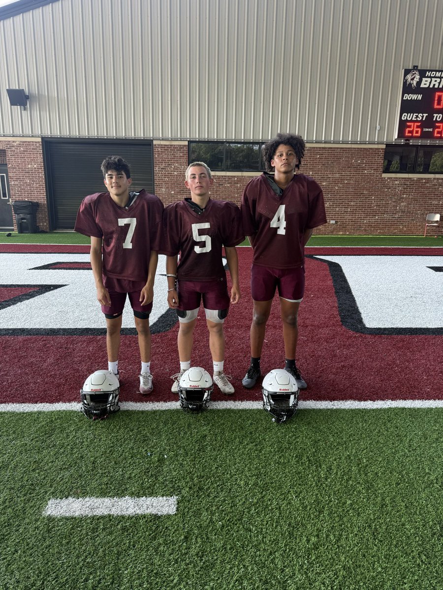 HeardBraves's tweet photo. The Freshmen Iron Brave Winners! 
Wade White - 1st 
Tucker Coleman - 2nd 
Kingston O’Hara - 3rd 

#Team54 #TheHCway https://t.co/27TTiIZbR5